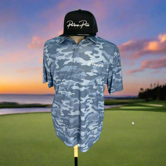 Blue Camo- PSP Golf Polo